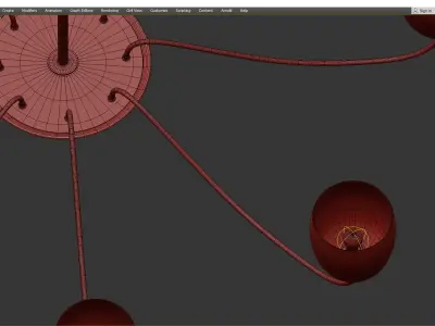 OVAL 8 ARM CHANDELIER Low-poly 3D model