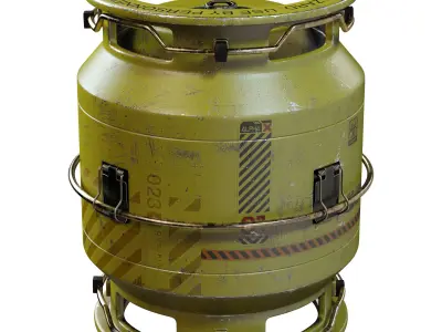 Sci-Fi Cargo Barrel Low-poly 3D model
