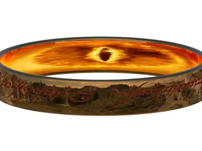 Saurons One Ring 2 psc 3D model