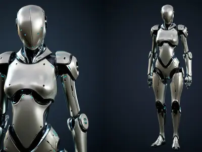 Robot 3 Low-poly 3D model purchase