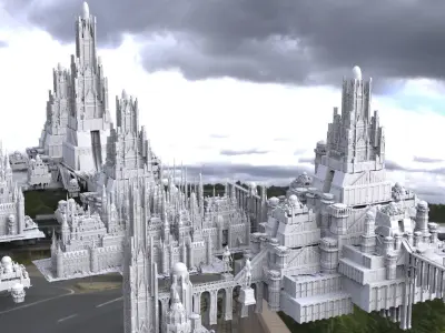 Ancient Dracula Castle city collection 1 Kit bash 3D model