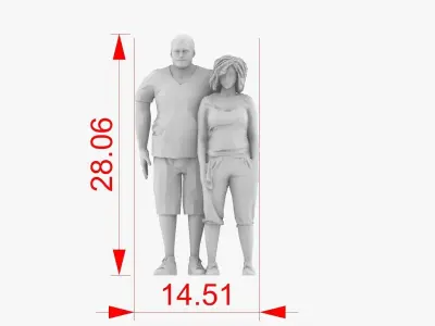 Couple 3D print model