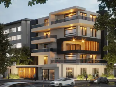 Modern residential apartment 3D model