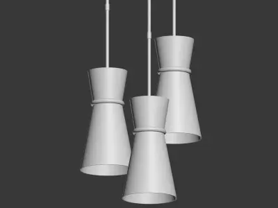 Clarkson Small Single Pendant Chrome 3D model