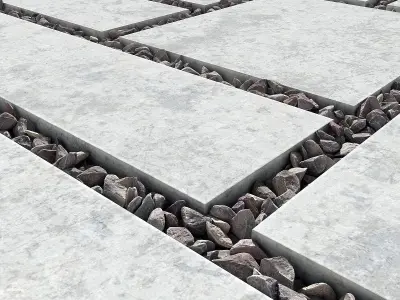 Title gravel pebble 3D model