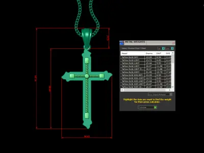 Cross Light Gold 4CP067 3DM STL 3D print model