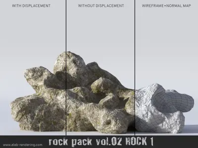 3D Rocks Collection II Low-poly 3D model