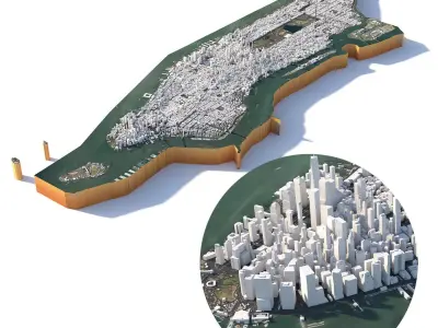 Manhattan in New York USA 3D model