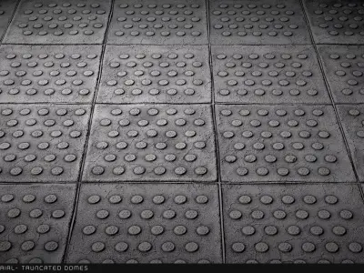PBR Material -Tactile Paving Texture