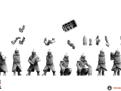 Valour Korps - Light Artillery Crew 3D print model