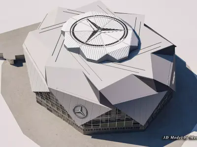 Mercedes-Benz Stadium Atlanta USA Low-poly 3D model