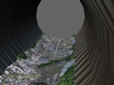 Sewer Tubulation - Industrial - Esgoto Low-poly 3D model