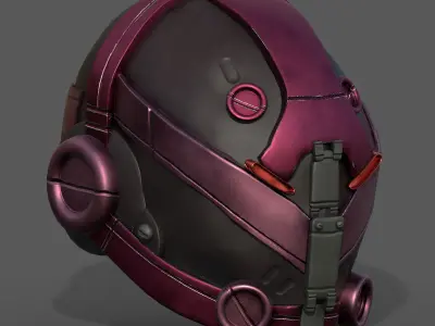 Helmet scifi fantasy futuristic military  Low-poly 3D model get
