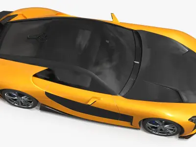 Modern Sport Coupe Veilside Style Orange Rigged 3D model