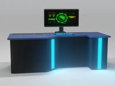 Sci-fi Controller Display - Low poly - PBR - Game ready Low-poly 3D model