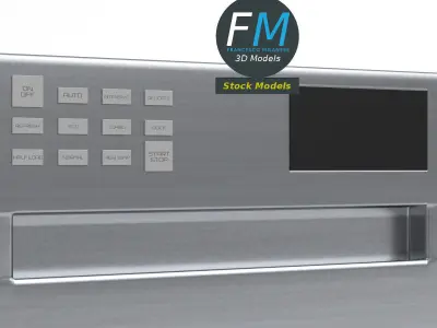 Dishwasher silver box 3D model