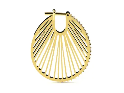gold jewelry earring  je0037 3D print model