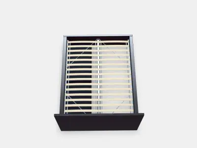 MALM Bed frame high w 2 storage boxes 16 3D model