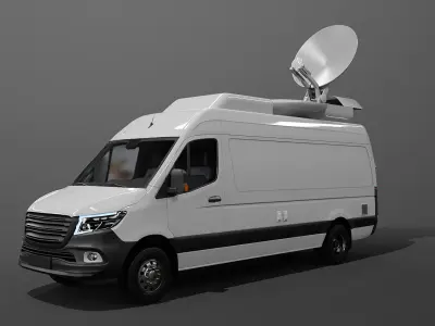  TV Broadcast Satellite Van PBR 
