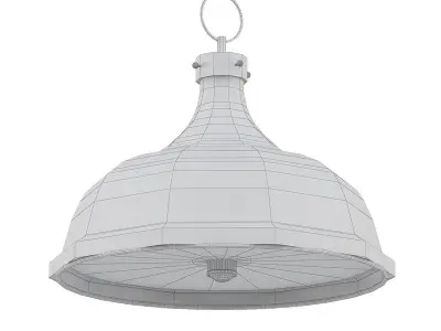 Metal gold pendant light 3D model