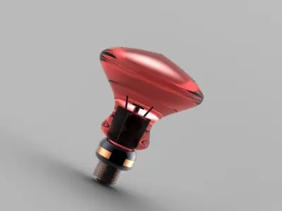 Bulb glass light Free 3D model