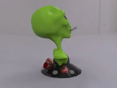 extraterrestre fumando 3D model