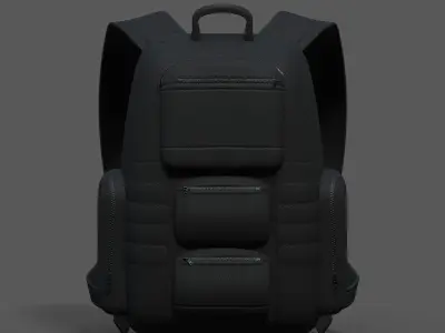 Backpack military combat soldier armor scifi Generic camp human Low-poly 3D model