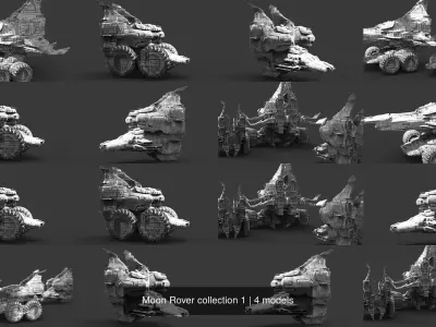 Moon Rover collection 1 3D Model Pack