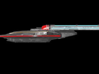 Star Trek Texas-Class Starship Low-poly 3D model