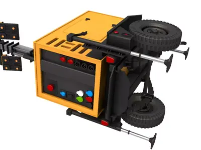 Mobile Construction Light Generator 3D model
