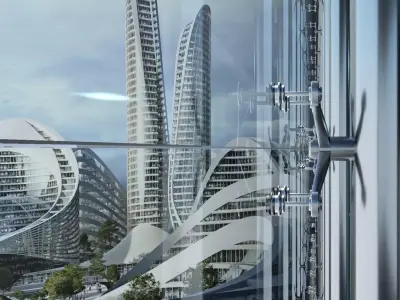 Spider Glass Wall System 3D model