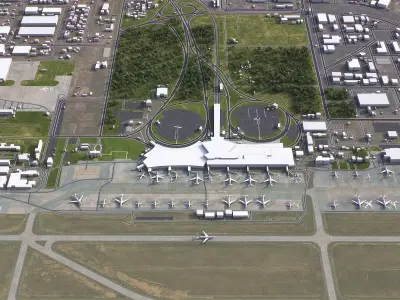 Casablanca - 3D Airport Model Low-poly 3D model