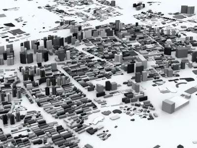 Shanghai Streets and Buildings 3D model