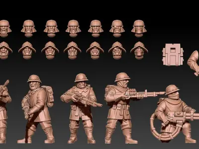 Feudal Guard - Militia 3D print model