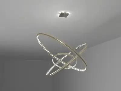 A flying Light led rings 3D model