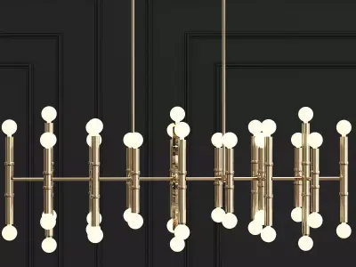 Meurice Rectangular Chandelier 3D model