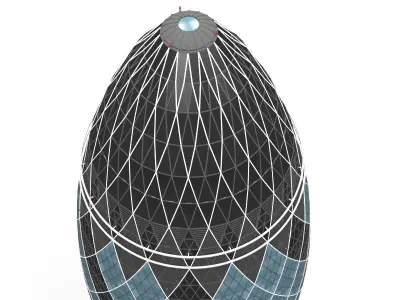 gherkin tower 3D model
