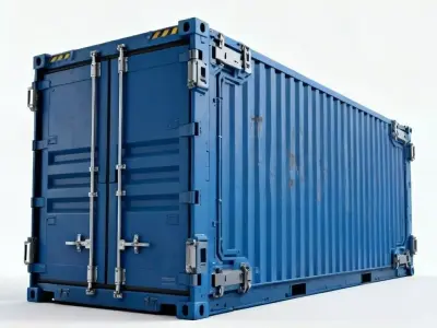 Massive Sci-Fi Modular Shipping Container 3D Model Low-poly 3D model