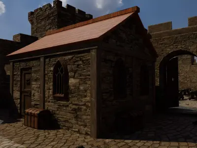 Medieval Castle Layout 3D model
