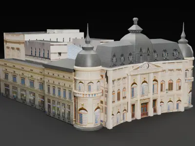 Romania Landmark Buildings Pack Low-poly 3D model