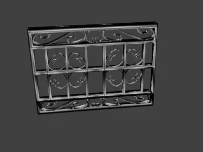 Window grate Italian Design Low-poly 3D model