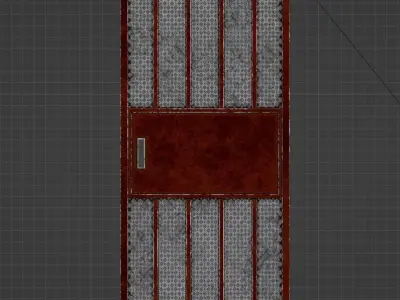 Cyberpunk Street Metal Door 3D model