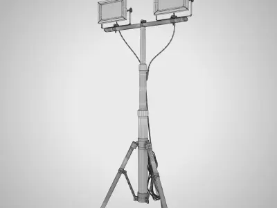 Tripod Tower Lighting 3D model