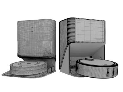 sweeping robot Low-poly 3D model