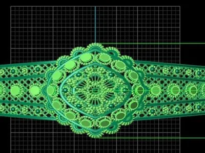 Women Bracelet Indian style madrassi 3D print model 3D print model