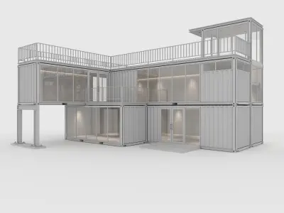 Container Cabin 2 3D model