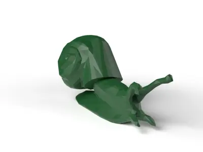 Snail Low Poligonal Low-poly 3D model