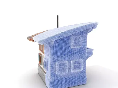 Rustic Chalet Exterior model pack Low-poly 3D model