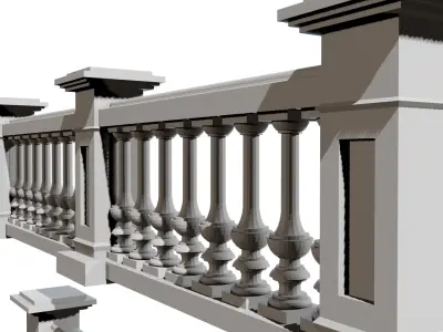 Concrete Balustrade 3D print model