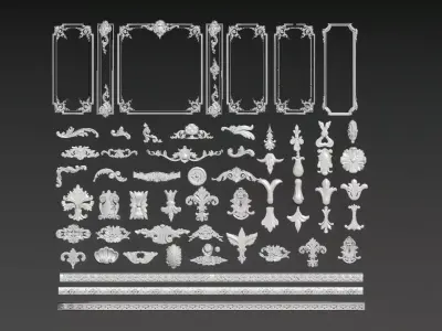 European-style decorative components 3D model